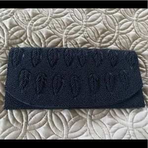 Vintage black seed beaded clutch. Excellent condition. ❣️